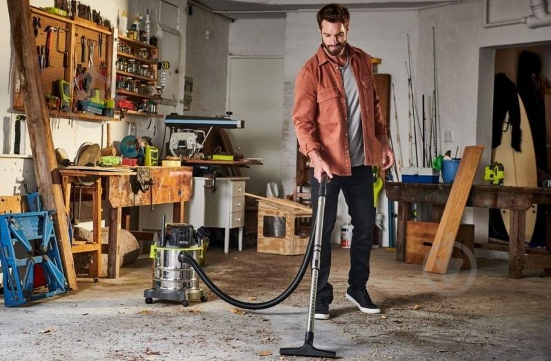 Пылесос RYOBI аккумуляторный строительный (без АКБ и ЗУ) R18WDV-0 - фото 4