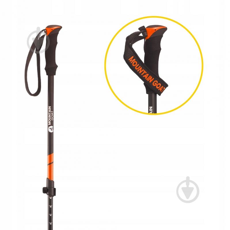 Трекинговые палки Mountain Goat Peak+ 60-135 см Black/Orange (P-5907739318275) MG0006 - фото 11