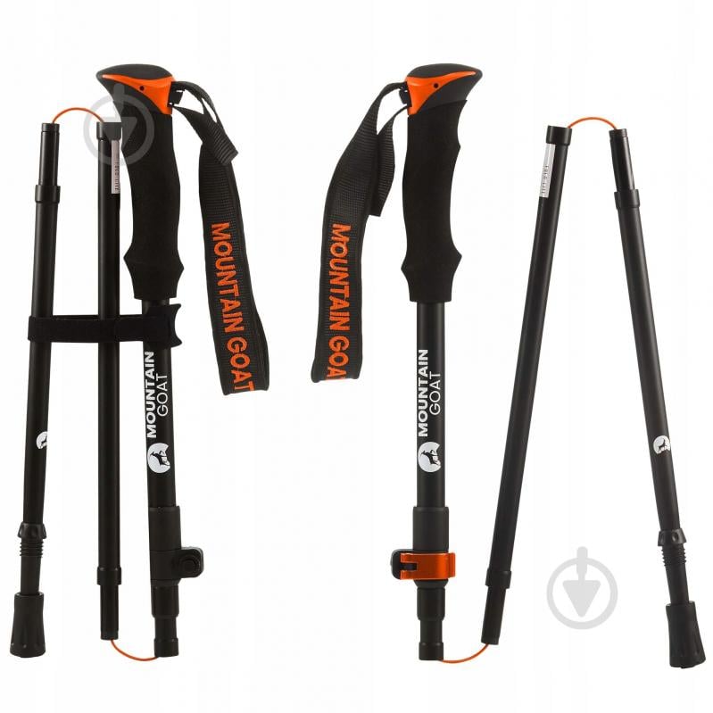 Трекинговые палки Mountain Goat Pro+ 43-130 см Black/Orange (P-5907739318251) MG0008 - фото 12