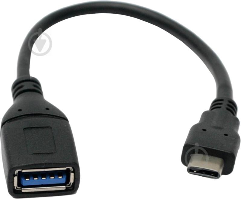 Кабель PowerPlant USB Type-C – USB 0.1 м чорний (KD00AS1257) - фото 1