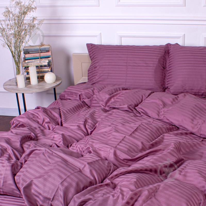 Комплект постельного белья MirSon Satin Stripe 30-0008 Smoky Pink 110х140 см розовый - фото 1