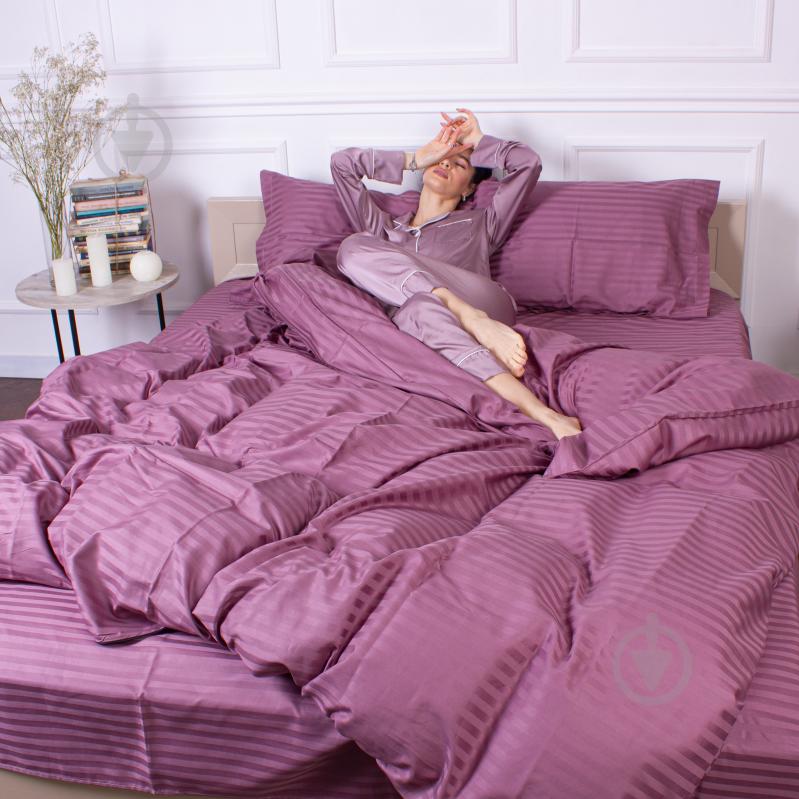 Комплект постельного белья MirSon Satin Stripe 30-0008 Smoky Pink 110х140 см розовый - фото 4