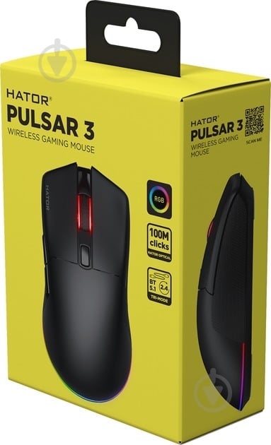 Мишка Hator Pulsar 3 wireless black (HTM630) - фото 7