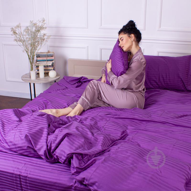 Комплект постільної білизни MirSon Satin Stripe 30-0009 Purple 110х140 см фіолетовий - фото 4