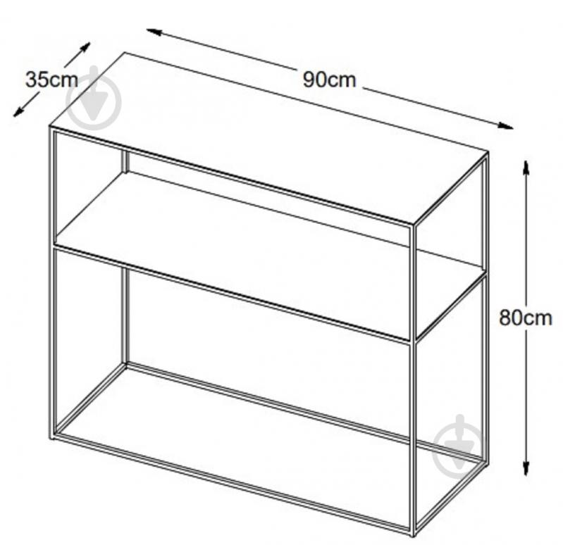 Стол консольный Unique Furniture PEBBLE 900х800х350 мм черный / черный (44560600) - фото 3