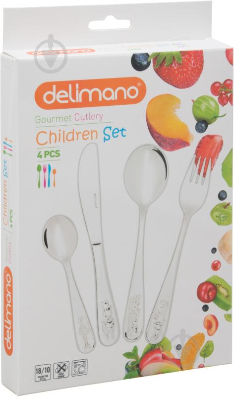 Набір столових приборів дитячий Delimano Gourmet Cutlery 4 предмета - фото 6