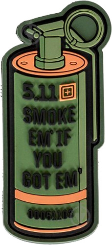 Нашивка 5.11 Tactical Smoke Em Patch GREEN 81619-194 - фото 1