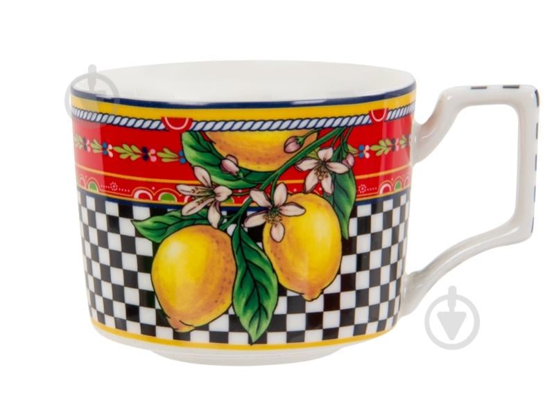 Чашка с блюдцем Hanna Dolche Lemons 220 мл 922-065 - фото 3 Чашка с блюдцем Hanna Dolche Lemons 220 мл 922-065 - фото 3