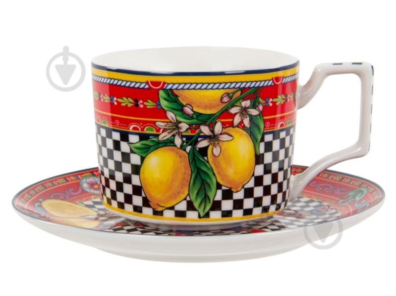 Чашка с блюдцем Hanna Dolche Lemons 220 мл 922-065 - фото 1 Чашка с блюдцем Hanna Dolche Lemons 220 мл 922-065 - фото 1