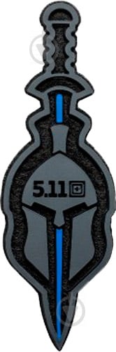 Нашивка 5.11 Tactical Spartan Blue Line Patch Blue 81726-676 - фото 1