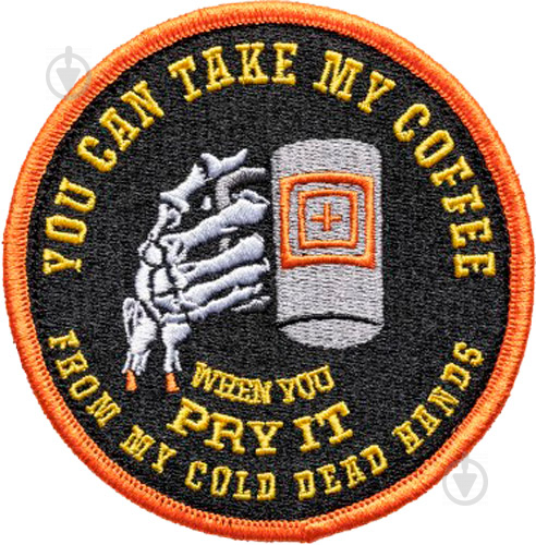 Нашивка 5.11 Tactical Cold Dead Caffeine Patch Orange 81727-461 - фото 1