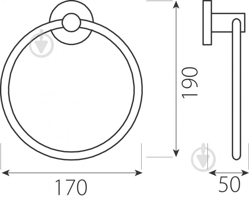 Держатель для полотенец Ferro Grace круглый - фото 2