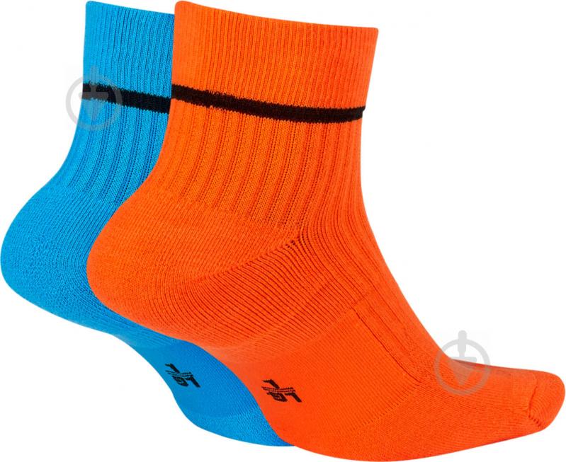 Носки Nike U SNKR SOX ANKLE SK0206-910 р.M оранжевый/синий 2 шт. - фото 6