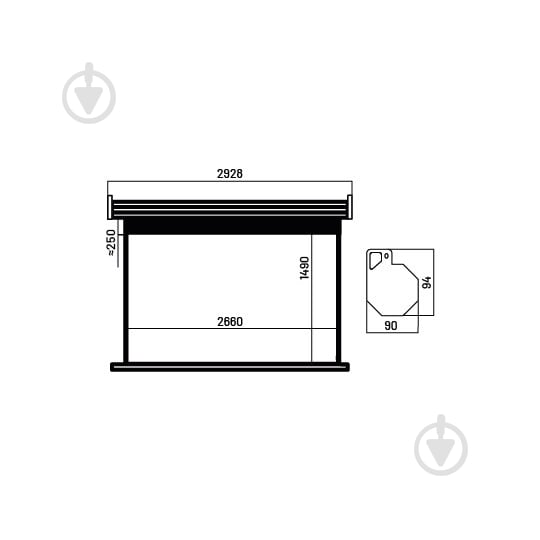 Экран проекционный Overmax Automatic Screen 120 - фото 3