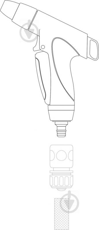 Пістолет-розпилювач Flo 3-режимний до шлангу d=1/2" (89189) - фото 4