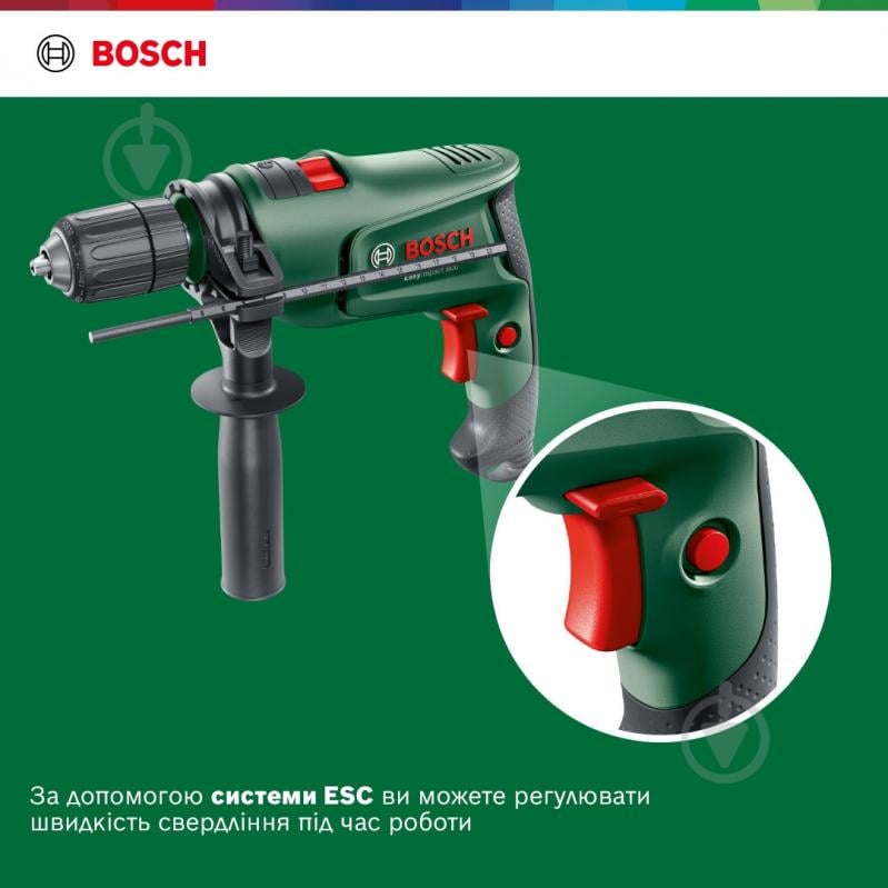 Дрель ударная Bosch EasyImpact 600 0603133020 - фото 3