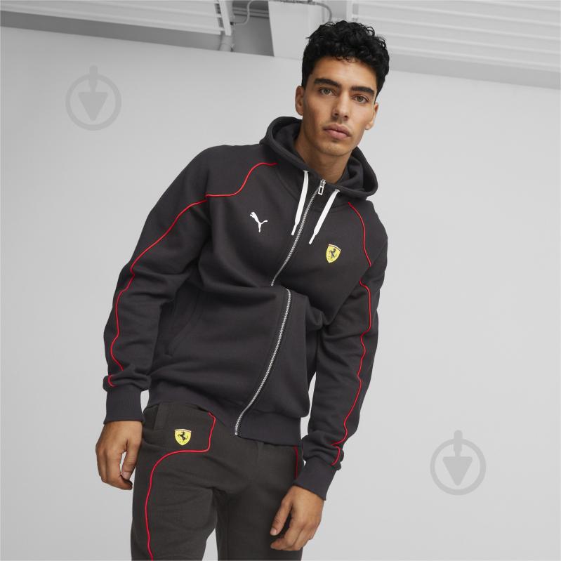 Джемпер Puma FERRARI RACE HOODED SWEAT JACKET 53816401 р. S чорний - фото 5