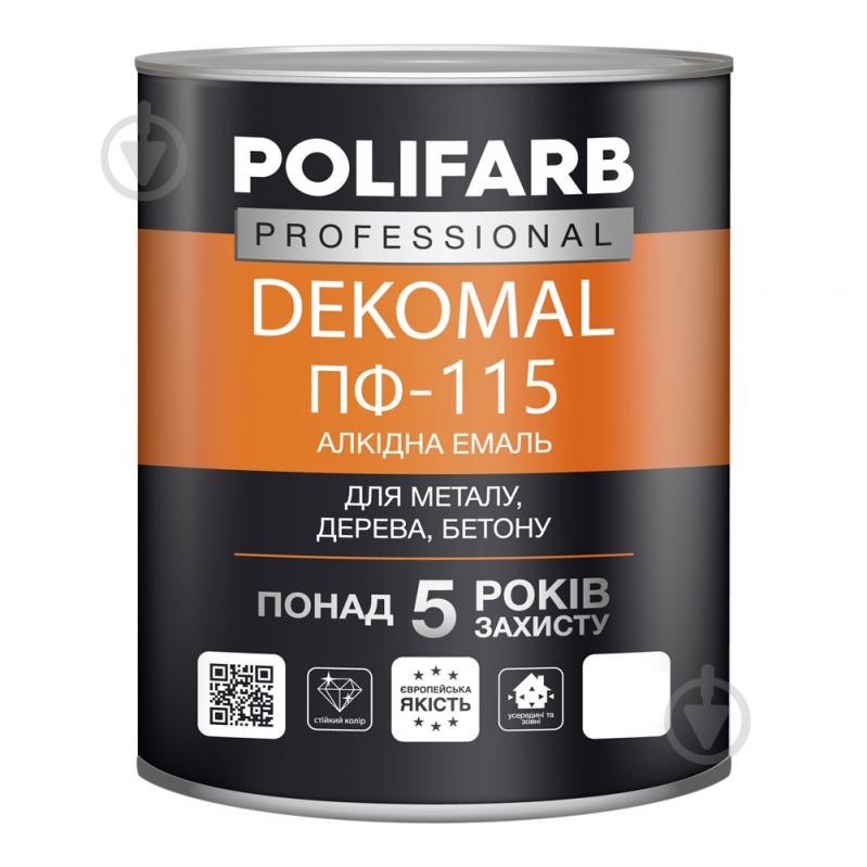 Эмаль Polifarb алкидная DekoMal ПФ-115 темно-зелений глянец 2,7 кг - фото 3