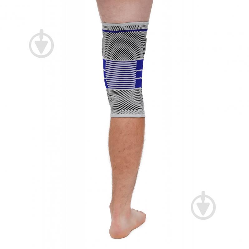 Бандаж для коліна Фіксатор (бандаж) для коліна Cornix 3D 1 шт XR-0202 Size M Cornix XR-0202 р. M сірийсиній - фото 6