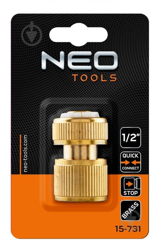 Коннектор NEO tools Стоп 1/2" латунь (15-731) - фото 9 Коннектор NEO tools Стоп 1/2" латунь (15-731) - фото 9