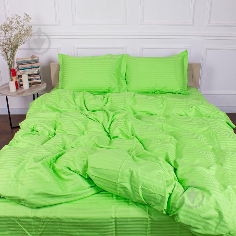 Комплект постільної білизни MirSon Satin Stripe 30-0016 Light Green 110х140 см салатовий - фото 2