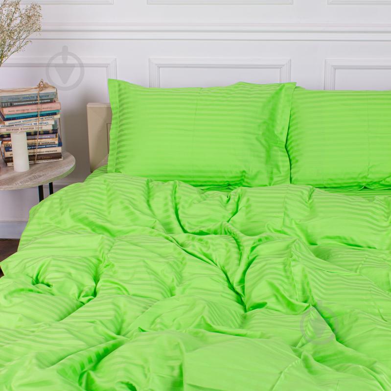 Комплект постільної білизни MirSon Satin Stripe 30-0016 Light Green 110х140 см салатовий - фото 3