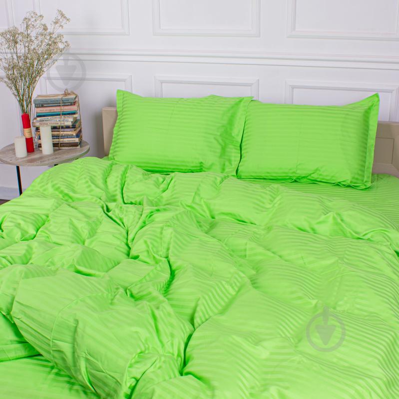 Комплект постільної білизни MirSon Satin Stripe 30-0016 Light Green 110х140 см салатовий - фото 4