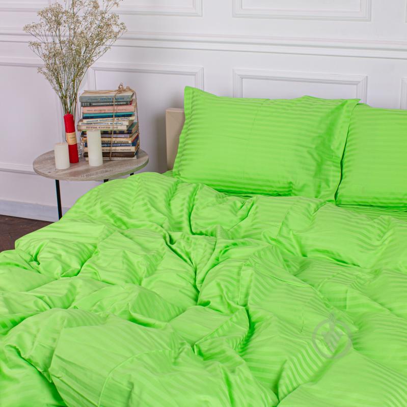 Комплект постільної білизни MirSon Satin Stripe 30-0016 Light Green 110х140 см салатовий - фото 5