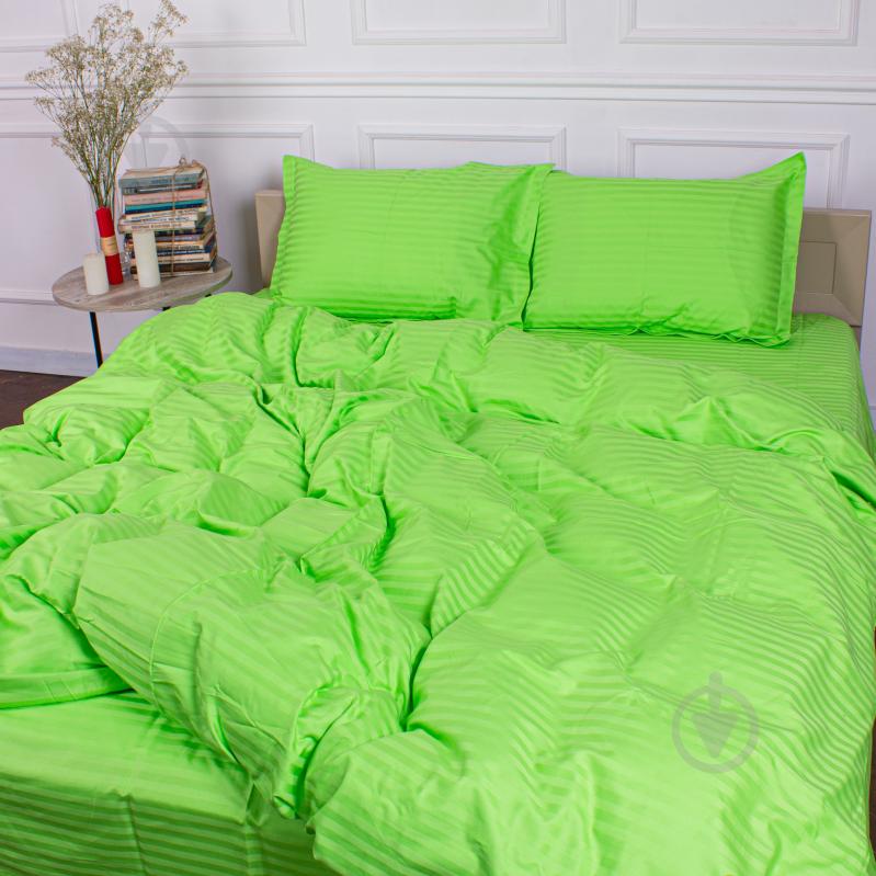 Комплект постільної білизни MirSon Satin Stripe 30-0016 Light Green 110х140 см салатовий - фото 6