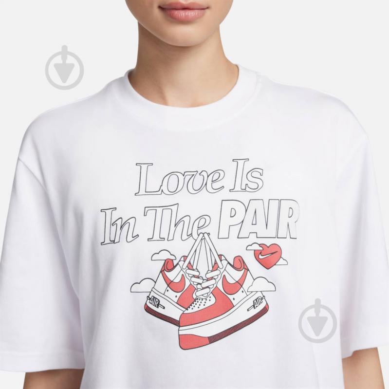 Футболка Nike W NSW TEE OC 1 BOXY VDAY FQ8870-100 р.XL білий - фото 4