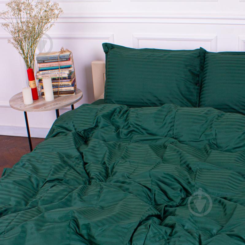 Комплект постельного белья MirSon Satin Stripe 30-0017 Green 110х140 см бирюзовый - фото 1