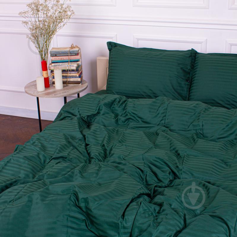 Комплект постельного белья MirSon Satin Stripe 30-0017 Green 110х140 см бирюзовый - фото 4