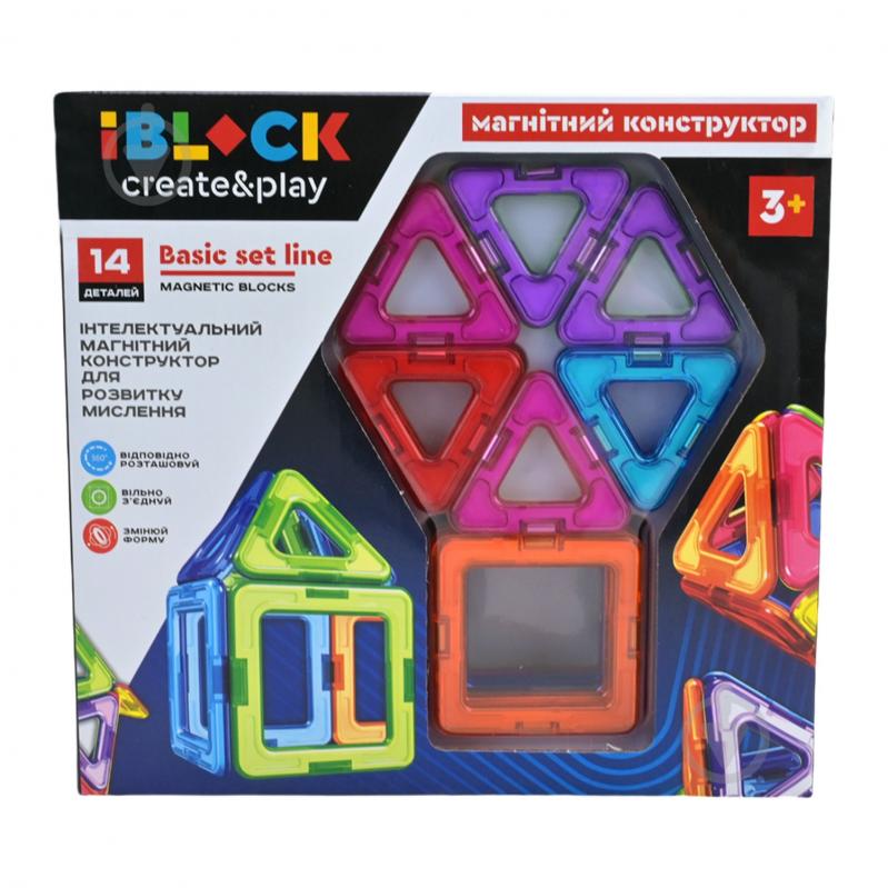 Конструктор магнитный Iblock 14 дет. PL-923-525 - фото 4