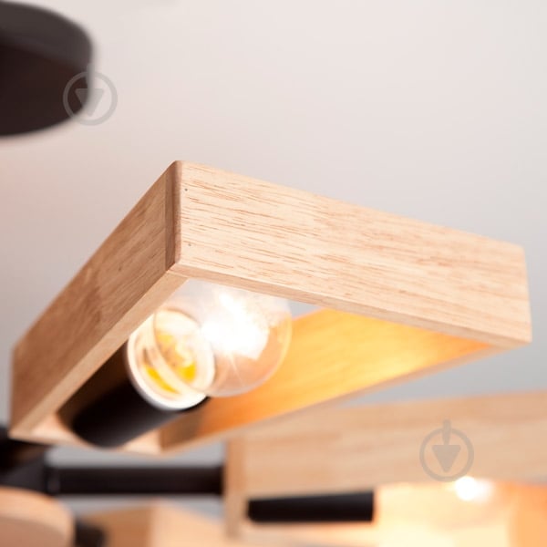 ВІТРИНА! Люстра стельова Strotskis Klark 6x40 Вт E27 чорний/бежевий 70056/6 - фото 5