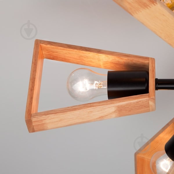 ВІТРИНА! Люстра стельова Strotskis Klark 6x40 Вт E27 чорний/бежевий 70056/6 - фото 6