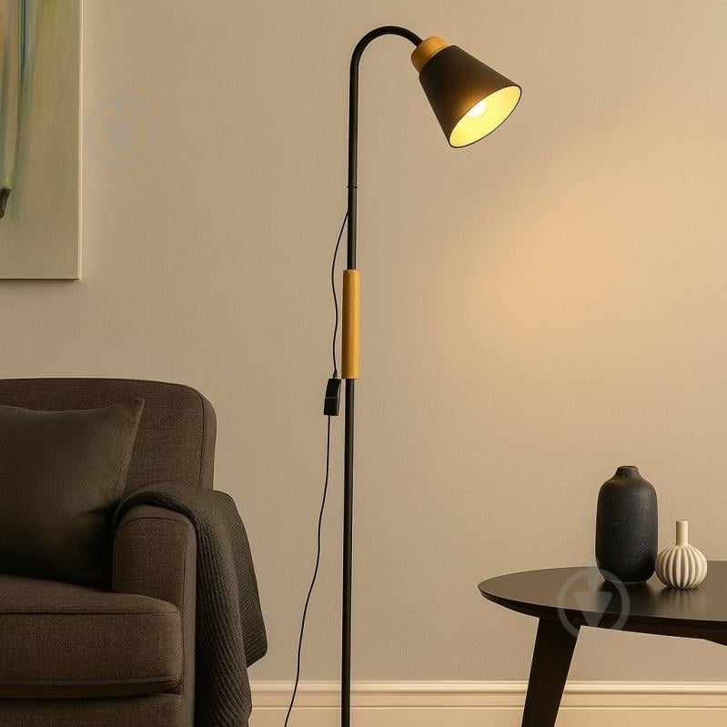 Торшер Berger Торшер 1060-FL-1 Black 1xE27х40W,L21xH150см алюміній/пластик, чорний, Berger 40 Вт E27 черный 1060-FL-1 Black - фото 2 Торшер Berger Торшер 1060-FL-1 Black 1xE27х40W,L21xH150см алюміній/пластик, чорний, Berger 40 Вт E27 черный 1060-FL-1 Black - фото 2