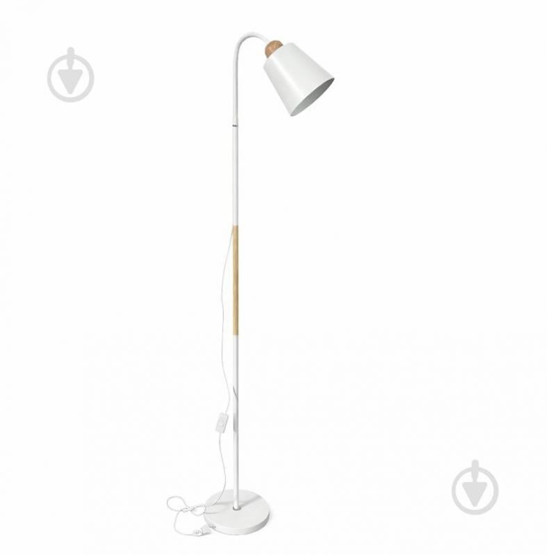 Торшер Berger 40 Вт E27 белый 1060-FL-1 White - фото 1