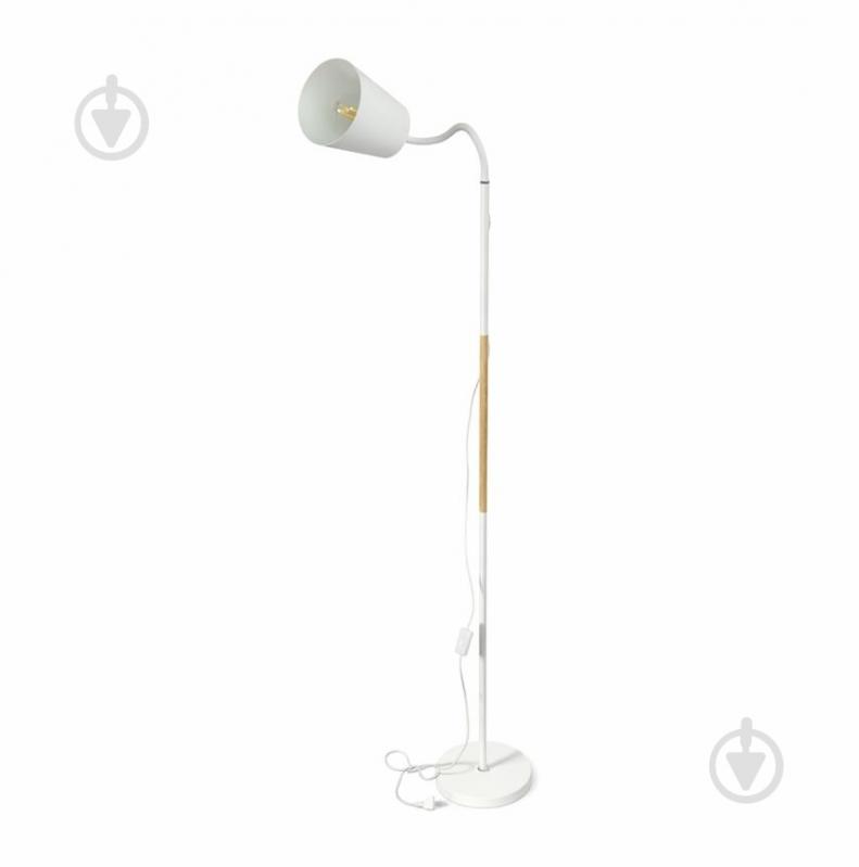 Торшер Berger 40 Вт E27 белый 1060-FL-1 White - фото 3