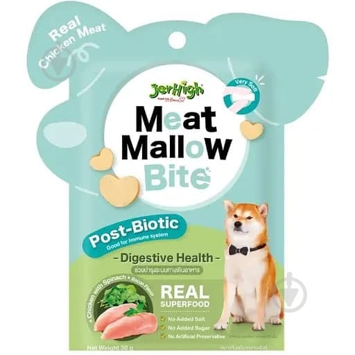 Ласощі JerHigh курка та шпинат зі смаком бекону м'які 30 г - фото 1 Ласощі JerHigh курка та шпинат зі смаком бекону м'які 30 г - фото 1