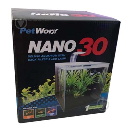 Комплект акваріумний PetWorx Nano-30 (з обладнанням) 27 л - фото 1