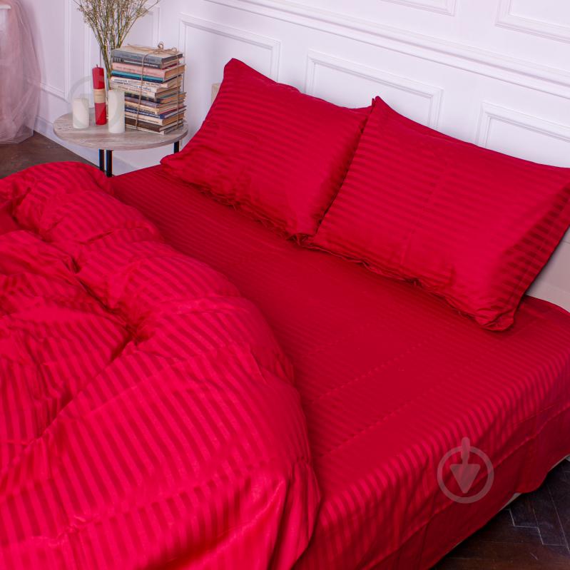 Комплект постельного белья MirSon Satin Stripe 30-0018 Red 110х140 см красный - фото 6