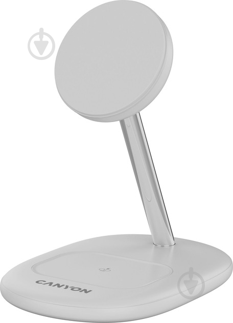 Беспроводное зарядное устройство Canyon WCS-205 15W Qi2 2in1 без адаптера White (CNS-WCS205WW/A)