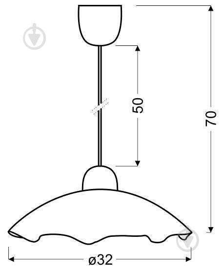 Люстра подвесная Candellux DAMA 1x60 Вт E27 бежевый/белый 31-63024 - фото 2