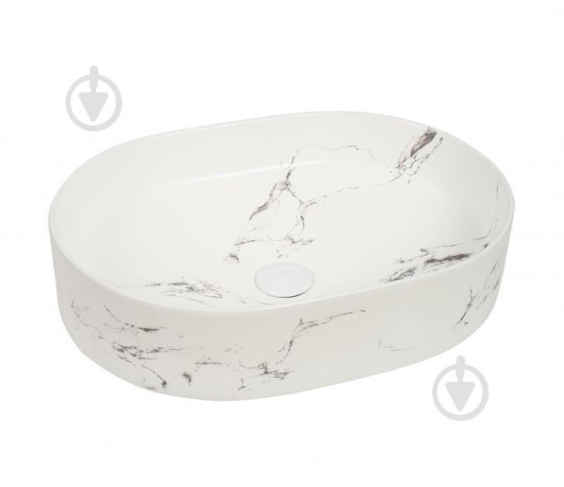 Умывальник Mixxen Arizona белый-мрамор мат. 50x37x13,5см MXWE0826CUMT - фото 1