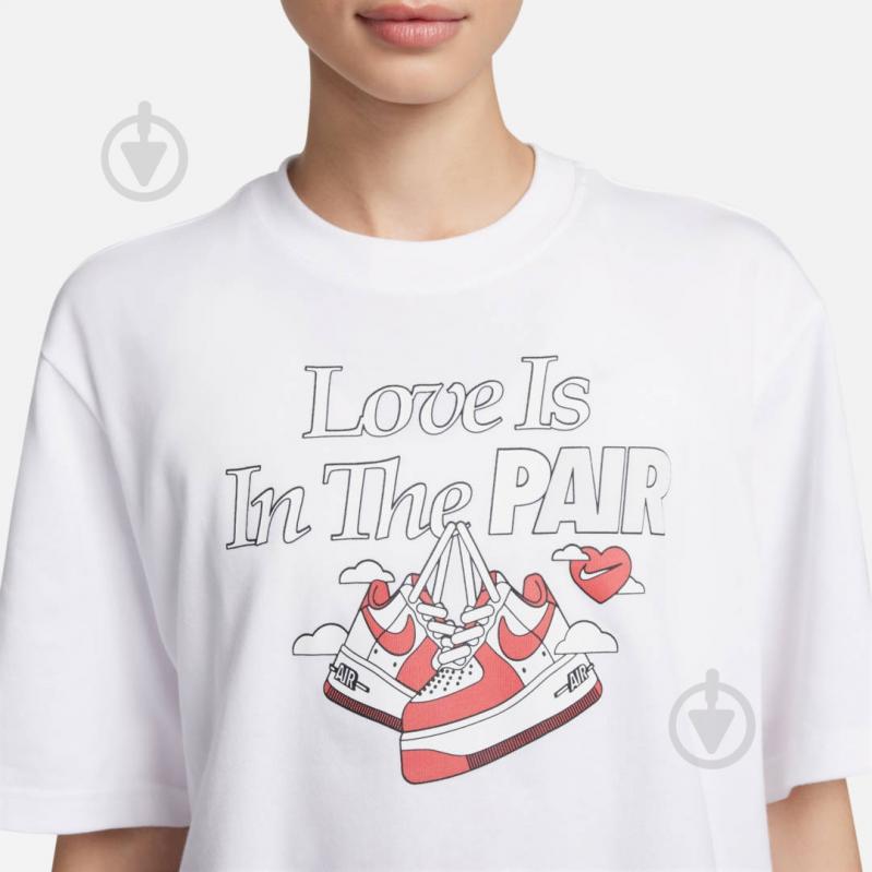 Футболка Nike W NSW TEE OC 1 BOXY VDAY FQ8870-100 р.L білий - фото 4