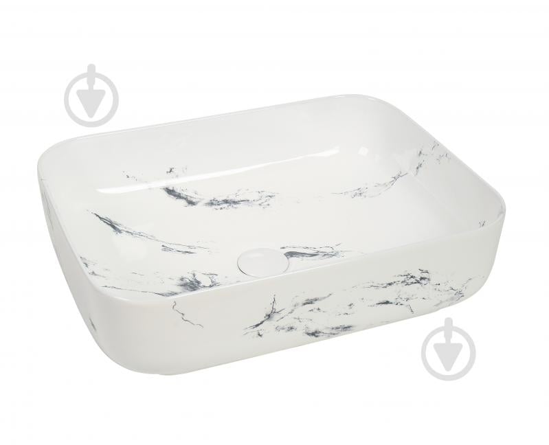 Умывальник Mixxen Atlanta белый-мрамор 50x40x13,5см MXWE0824CU - фото 1