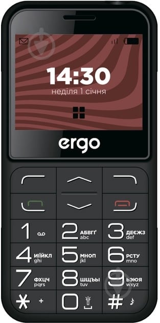 Мобильный телефон Ergo R231 Dual Sim black R231 Dual Sim (black) - фото 2