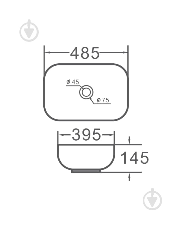 Умывальник Mixxen Nitra белый 48,5x39,5x14,5см MXWE0819 - фото 2 Умывальник Mixxen Nitra белый 48,5x39,5x14,5см MXWE0819 - фото 2