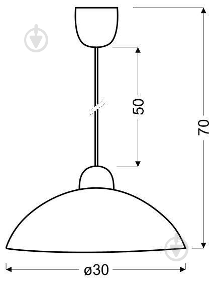 Люстра подвесная Candellux LAKONIA 1x60 Вт E27 белый 31-48205 - фото 2