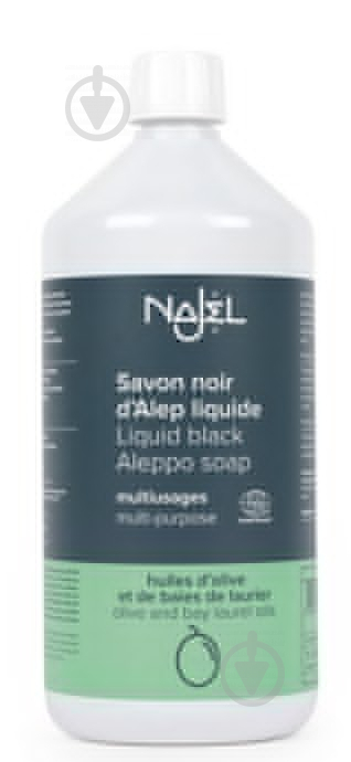 Мило мультифункціональне чорне алеппське на основі оливкової олії 1000 мл 1 шт./уп. - фото 1